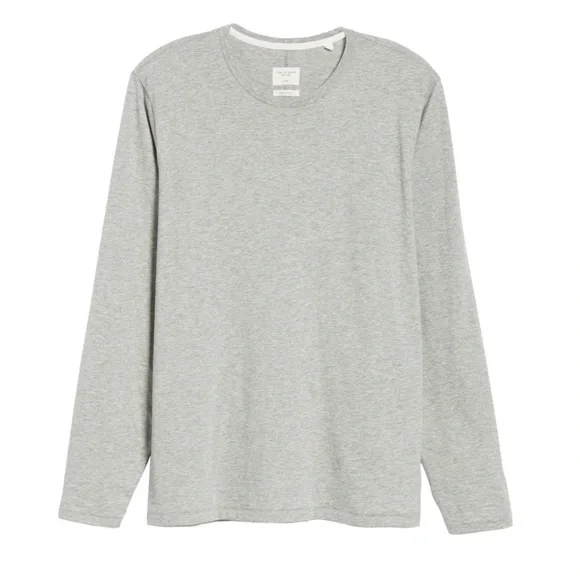 Rag & Bone Classic Long Sleeve Tee Heather Grey - Picture 3 of 16
